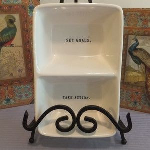 Rae Dunn "Set Goals/Take Action" Organizer NEW!